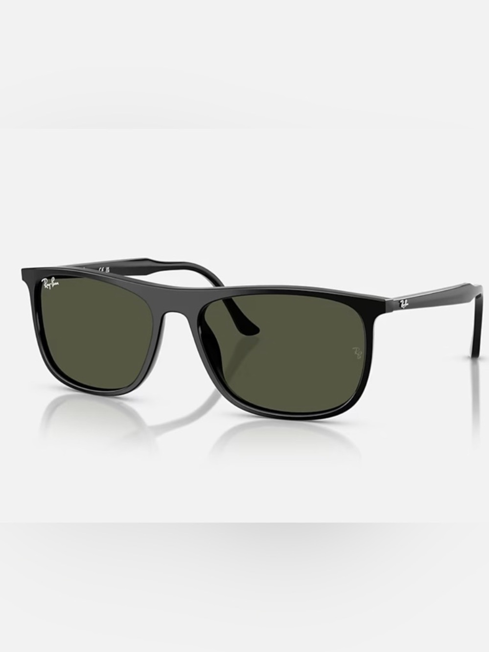 Ray-Ban RB2216 rectangle black frame dark gray lenses sunglasses NIB